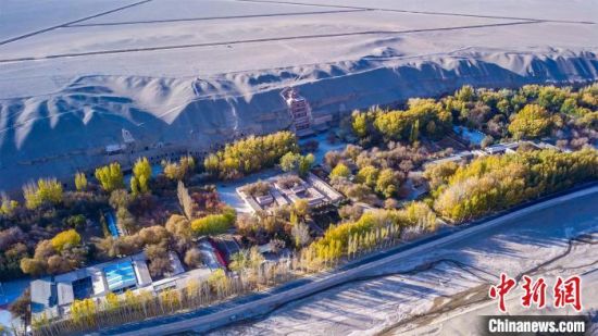 2022年11月，航拍深秋季節(jié)的莫高窟?！　⊥醣筱y 攝